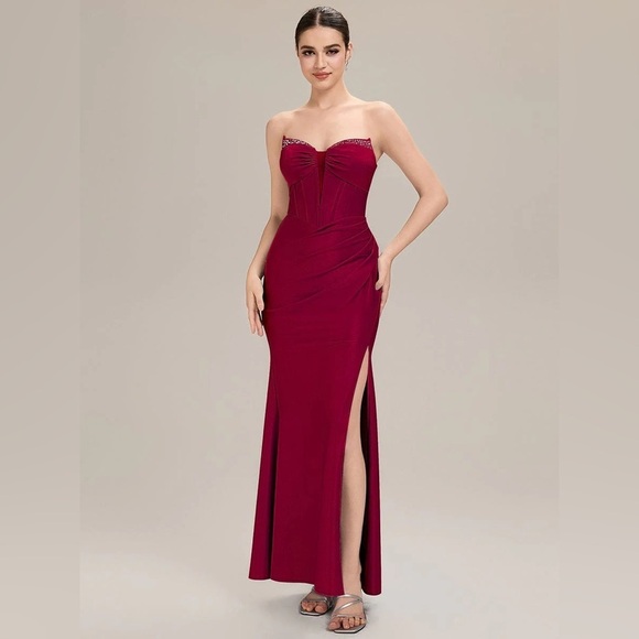 None Dresses & Skirts - 🆕 Tie-Front Knit Sleeveless Evening Dress